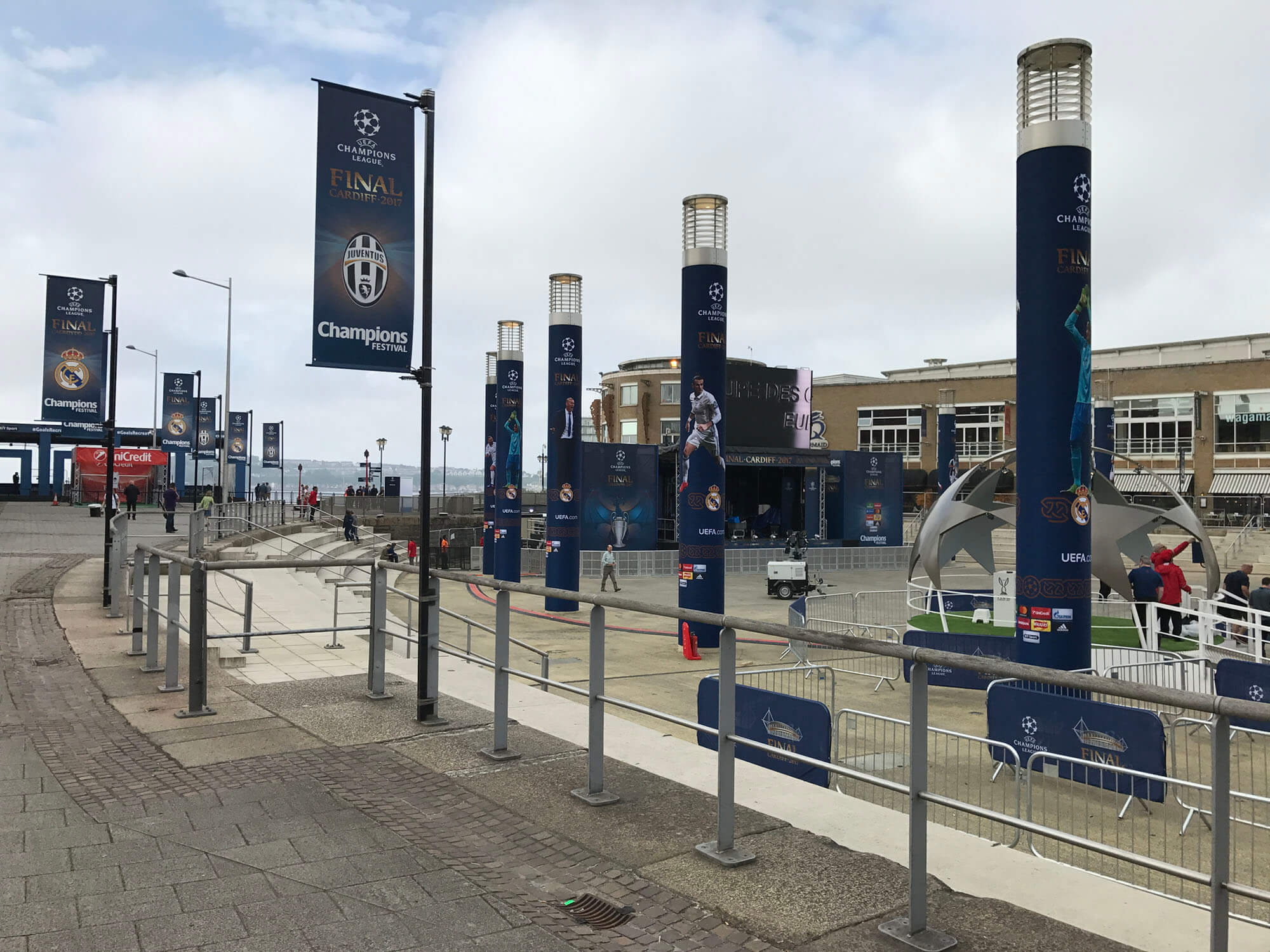 Oval Basin Pillar Fabric Graphics, Stage Backdrops Cardiff Event Branding